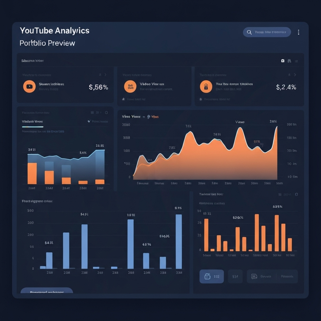 Preview of the YouTube analytics portfolio dashboard